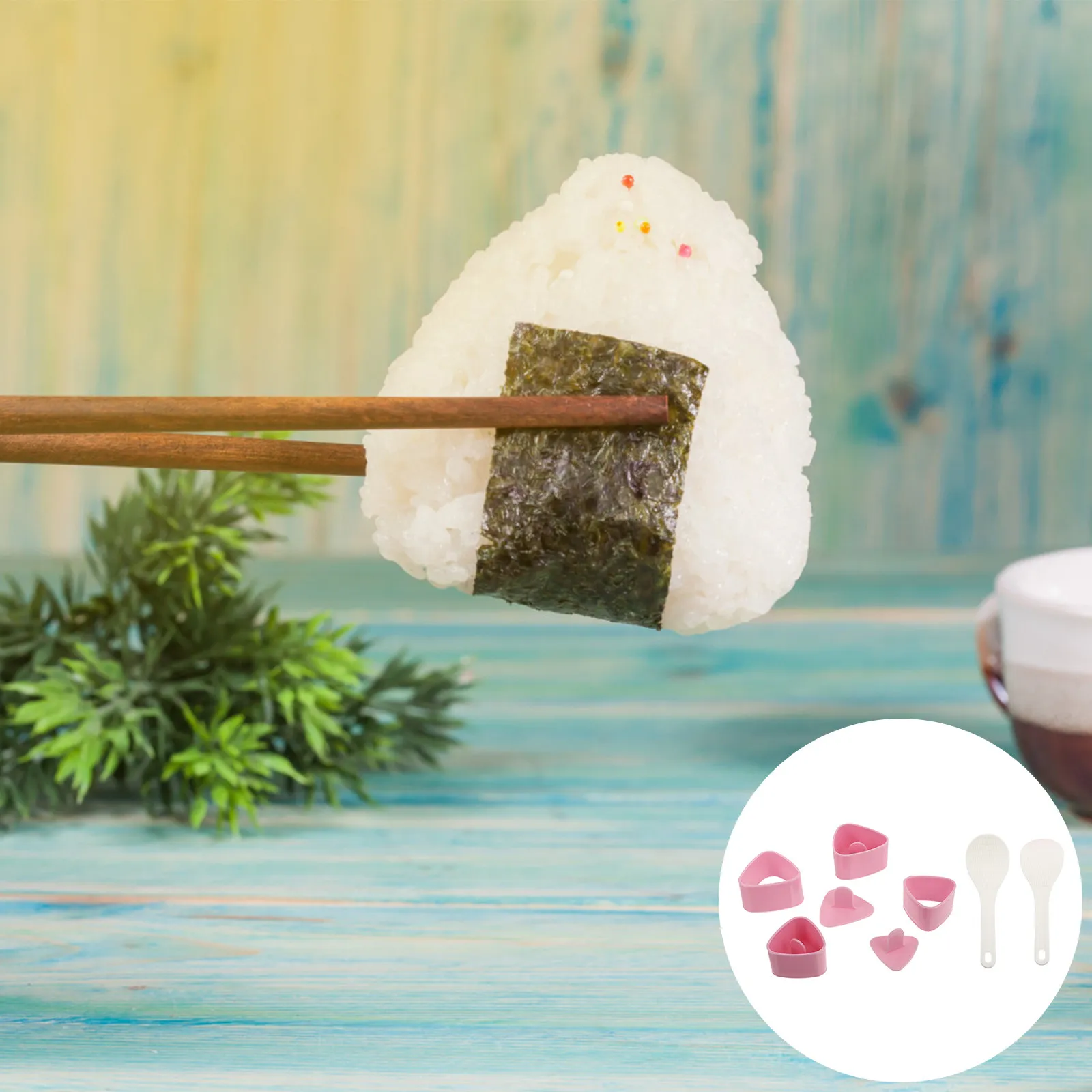 2 Juegos de Moldes Triangulares para Hacer Rollos de Arroz Onigiri, de PP de Grado Alimenticio, Herramienta para Hacer Sushi para Principiantes, Preparación Simple de Sushi DIY