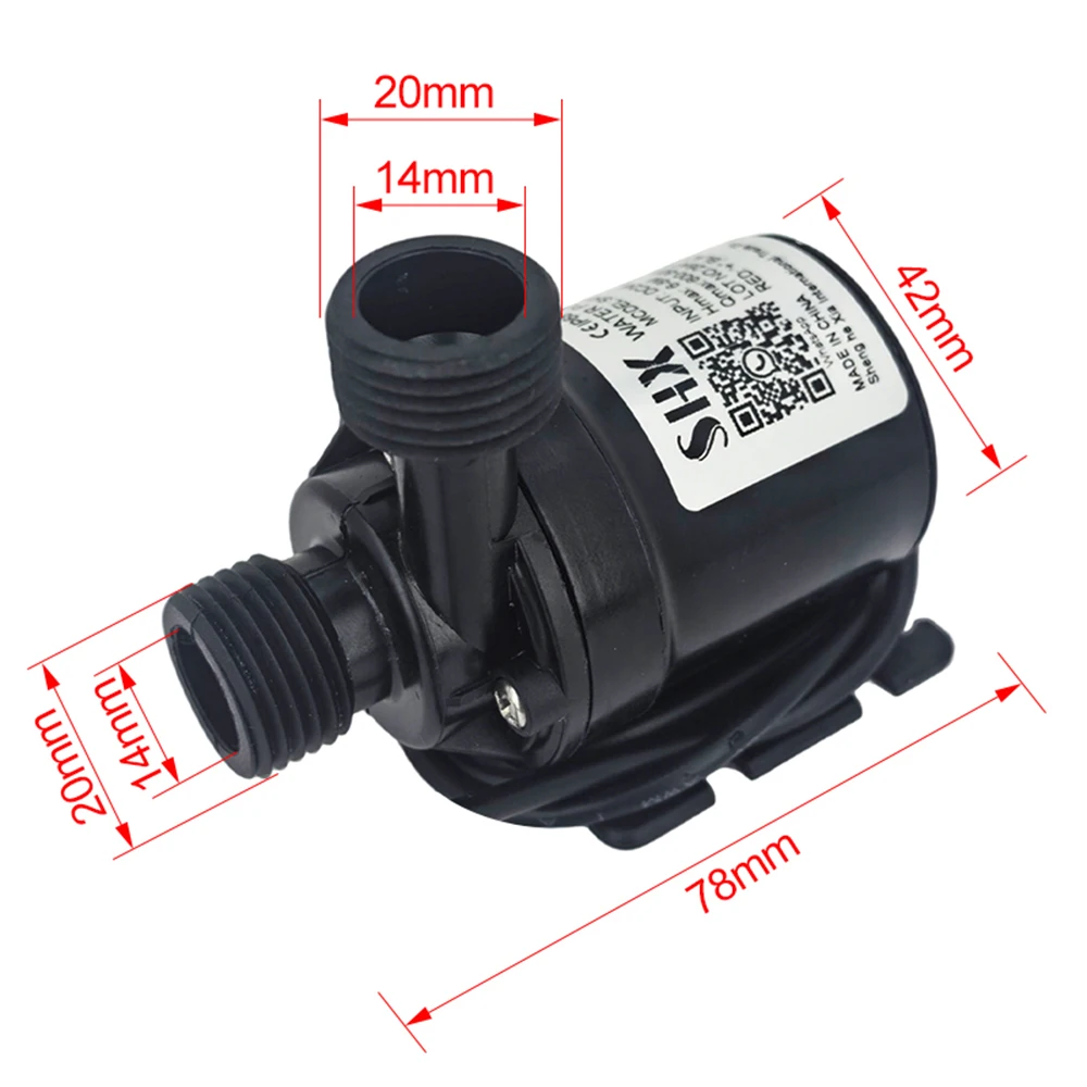 Ultra cicha pompa wodna Mini DC12V/24V bezszczotkowy silnik zanurzeniowy akwarium pompa wodna Adapter fontanna stawowa do akwarium ogrodowego — zdjęcie 7