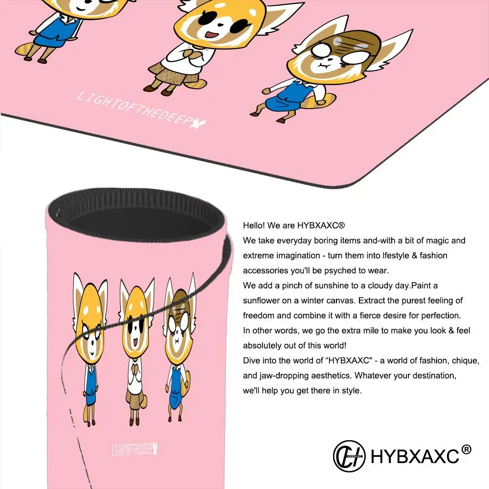 Aggretsuko Large Mouse Pad Gaming Mouse Pad PC Gamer Computer Mouse Mat Big Mousepad Silicone Carpet Keyboard Desk Mat Mause Pad
