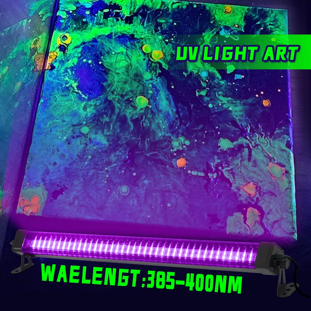 أنبوب إضاءة أسود LED 40/60/80 - مع مفتاح، دوران 360 درجة، مصباح الأشعة فوق البنفسجية للحفلات المتوهجة، فن الجسم، الهالوين، عطلة عيد الميلاد