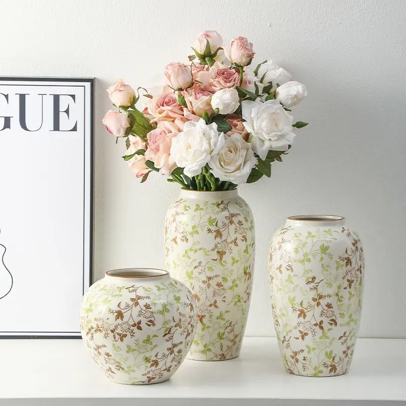 

Chinese Style High-End Blue And White Porcelain Vintage Entrance Ceramic Vase Home Living Room Arrangement Decoration Ornament
