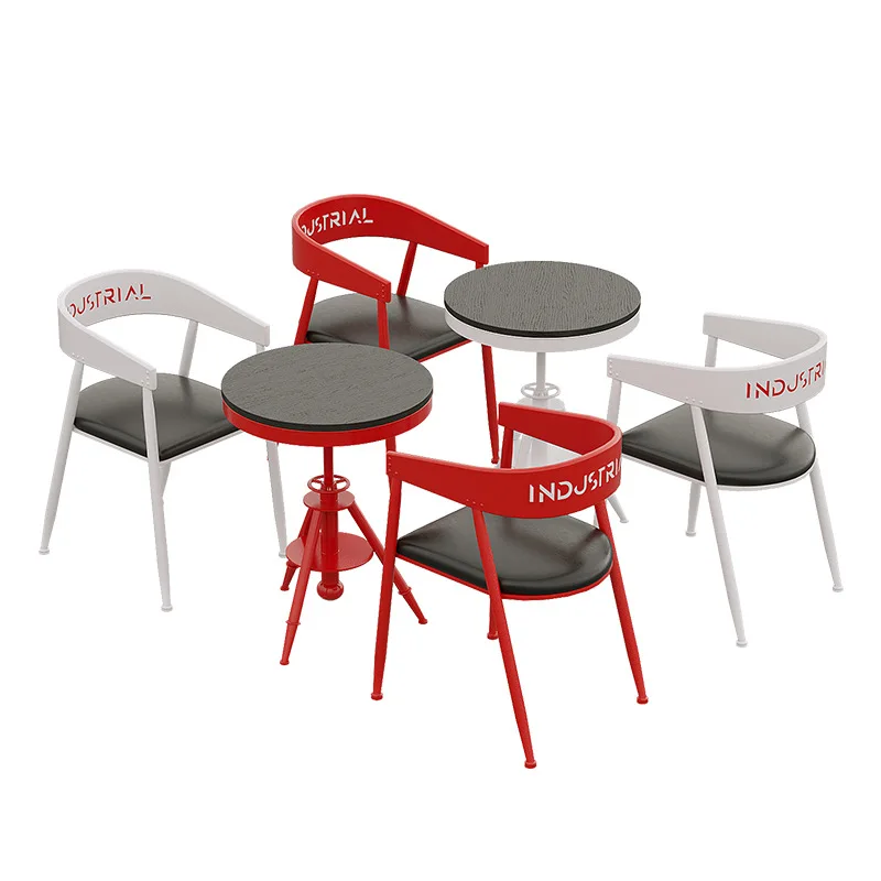 

Outdoor industrial wind clear bar club table and chair combination milk tea shop restaurant restaurant commercial barbecue table