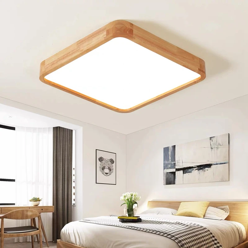 Modern Led Ceiling Light Living room bedroom wooden Led ceiling lamp Corridor Balcony Rectangle Square lighting Kitchen fixture