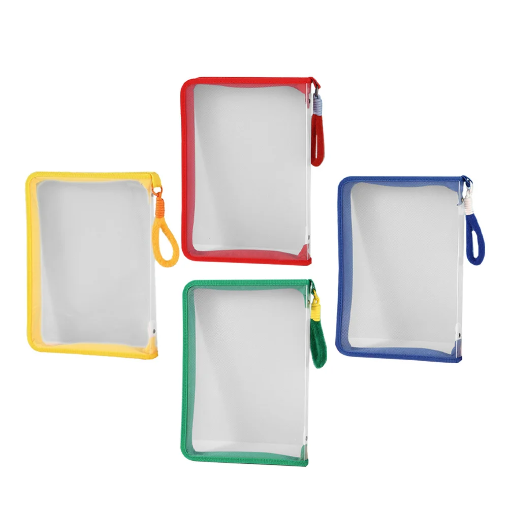 

4 шт., прозрачные сумки на молнии, прозрачные сумки для файлов, портативный органайзер для документов, книг, канцелярских принадлежностей, дорожные маленькие сумки на молнии