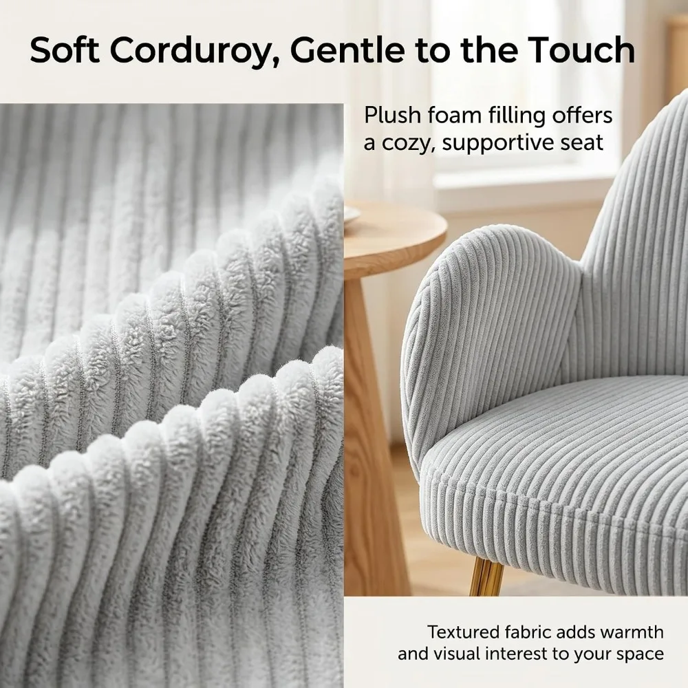 Modern Corduroy Dining Chairs 5
