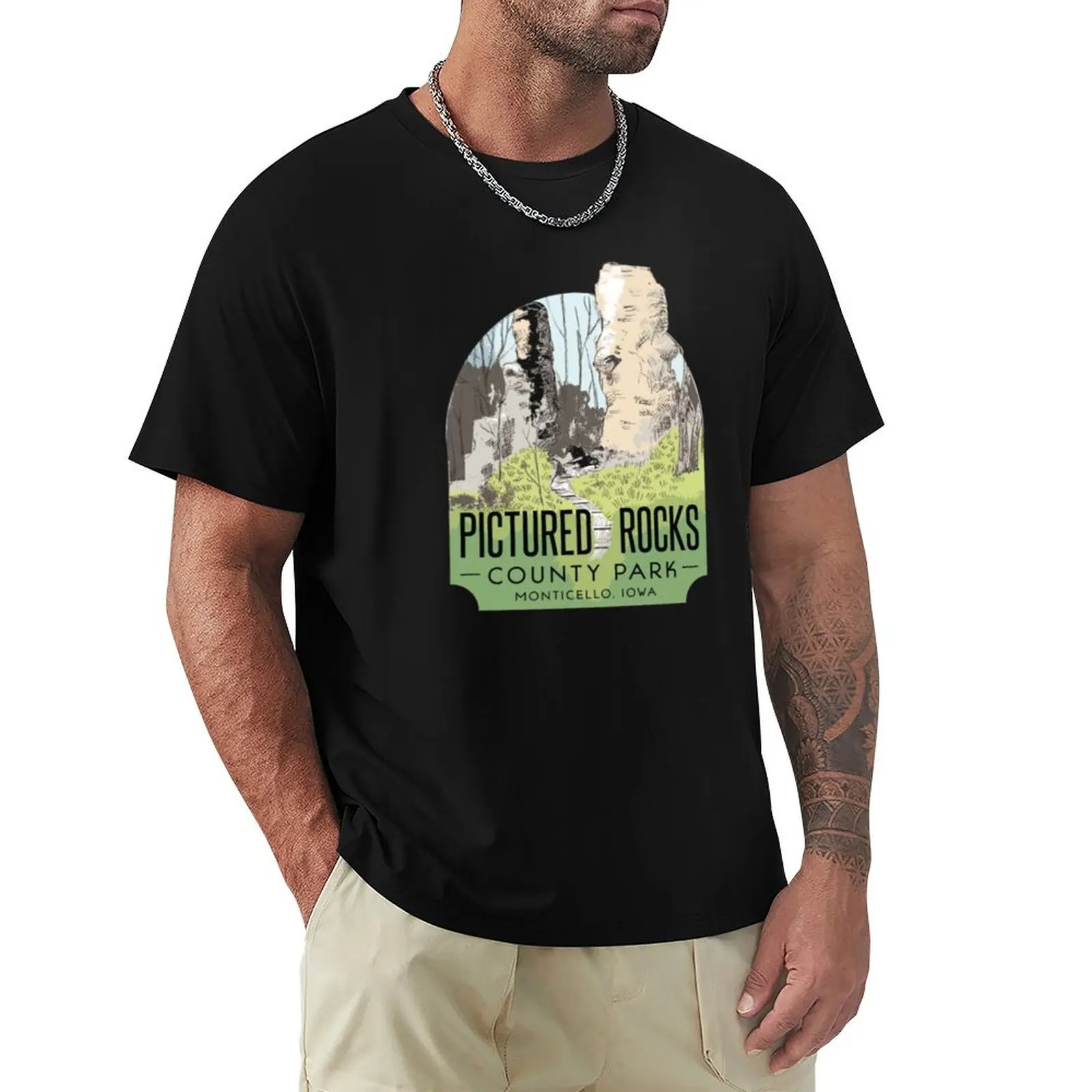 

Pictured Rocks County Park T-Shirt blanks summer top oversized t shirt men