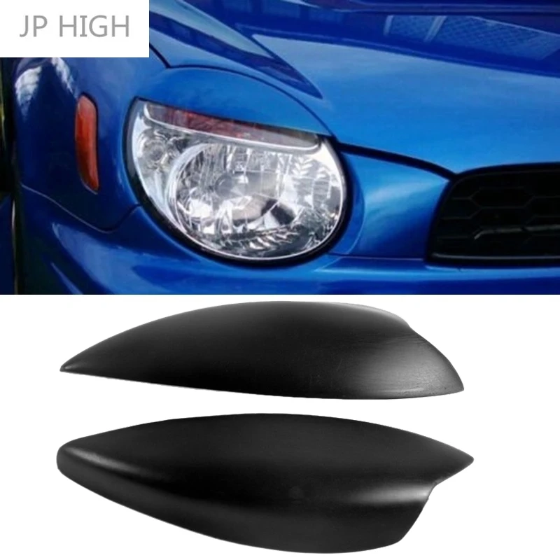 for Subaru Impreza WRX STi7 2001-2003 Glossy Black Car Sticker Front Headlights Eyebrow Eyelid Trim Cover Accessories