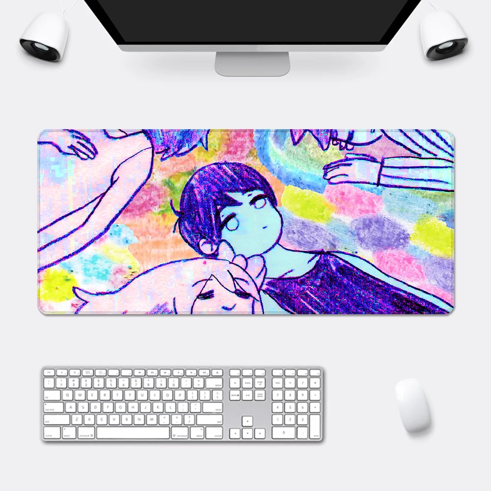 Omori Mousepad HD Printing Computer Gamers Locking Edge Non-slip Mouse Pad XXL90x40cm Keyboard PC Desk Pad