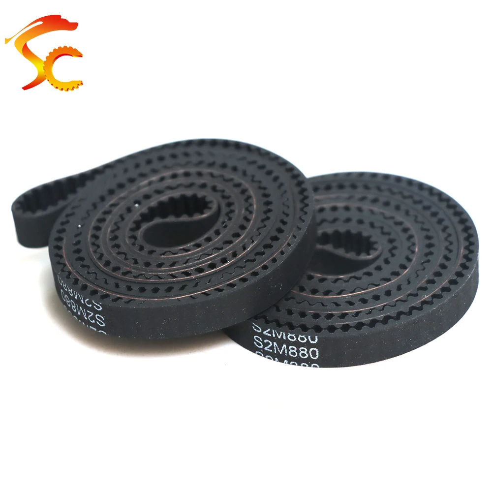 S2M-882 حزام حلقة مغلقة المطاط S2M-882 888 892 912 930 940 950 976 996 1016 طول 882 ~ 1016 مللي متر عرض 3 ~ 20 مللي متر للطابعة ثلاثية الأبعاد #2