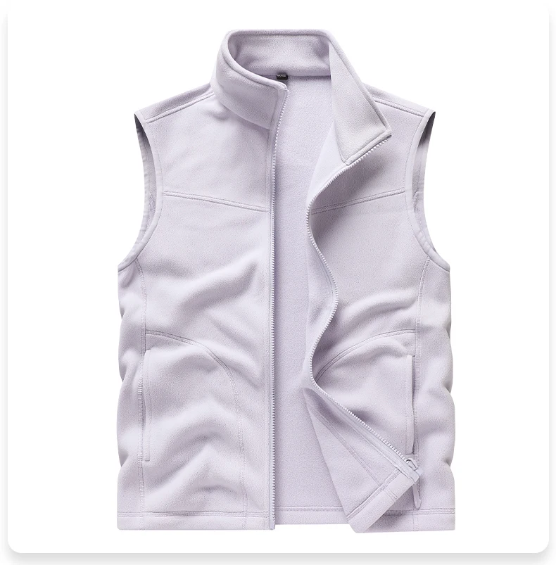 EUMERGX Unisex Thermofleece Gefütterte Weste Leichte Ärmellose Jacke Winter-Layering für Outdoor-Wanderungen Camping Täglichen Gebrauch – Detail 19