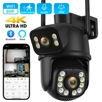 ANBIUX 4K 8MP PTZ WIFI cámara 4MP 4X Zoom Digital lente Dual pantalla seguimiento automático Onvif CCTV vigilancia cámara IP al aire libre