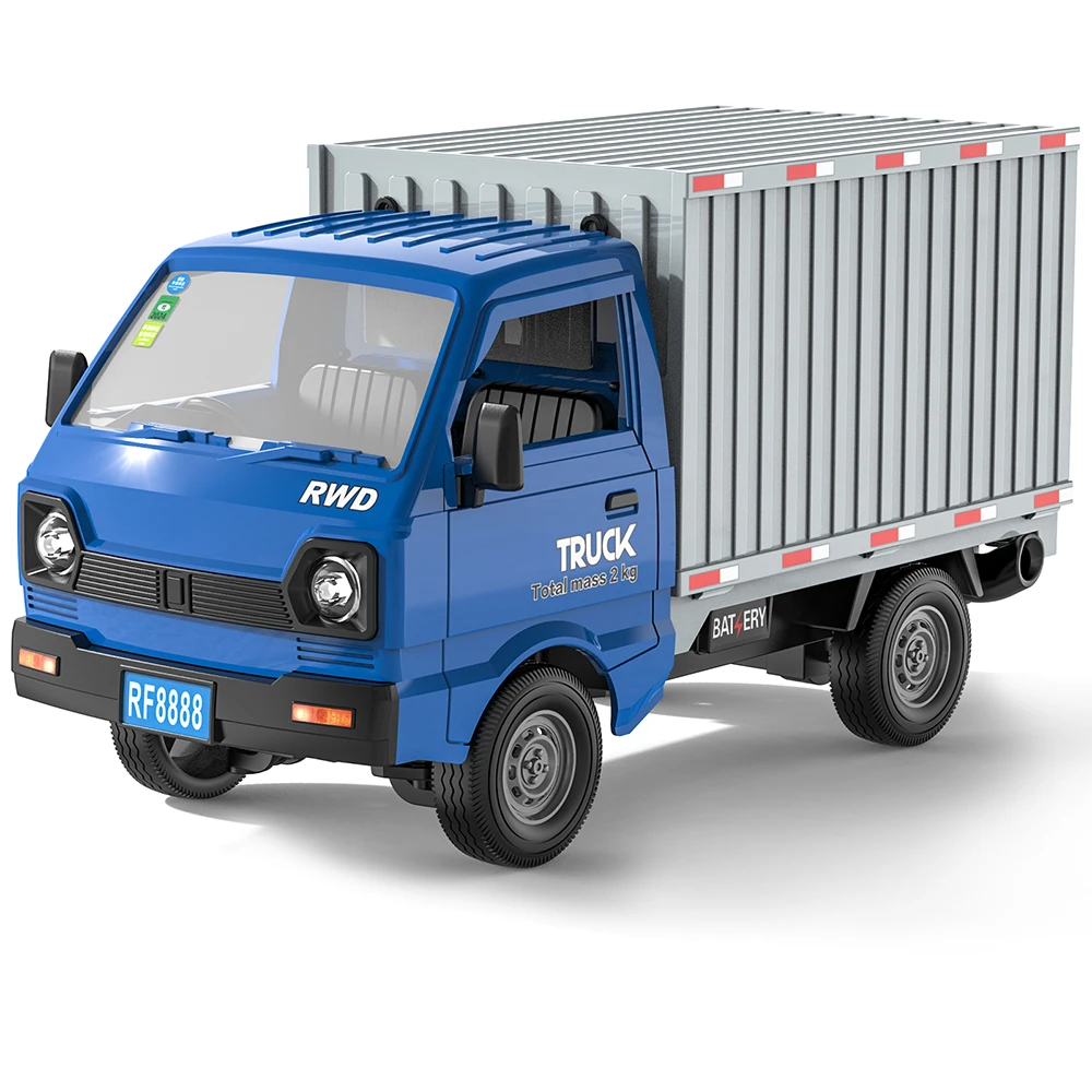 Nuevo 9IMOD KF21 RC camión coche 1:16 2,4G camioneta de escalada de deriva 2WD Van con luces LED de pulverización Control remoto modelo vehículo chico