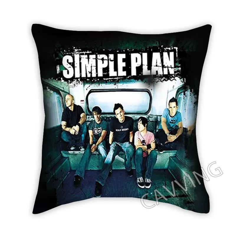 

Simple Plan Rock 3D Printed Polyester Decorative Pillowcases Throw Pillow Cover Square Zipper Cases Fans Gifts Home Decor