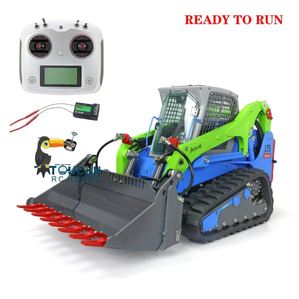 

Lesu 1/14 Aoue Lt5 Hydraulic Tracked Skid-Steer RC Loader I6S Radio Controlled Toy Assembled Painted Truck For Adult THZH1275