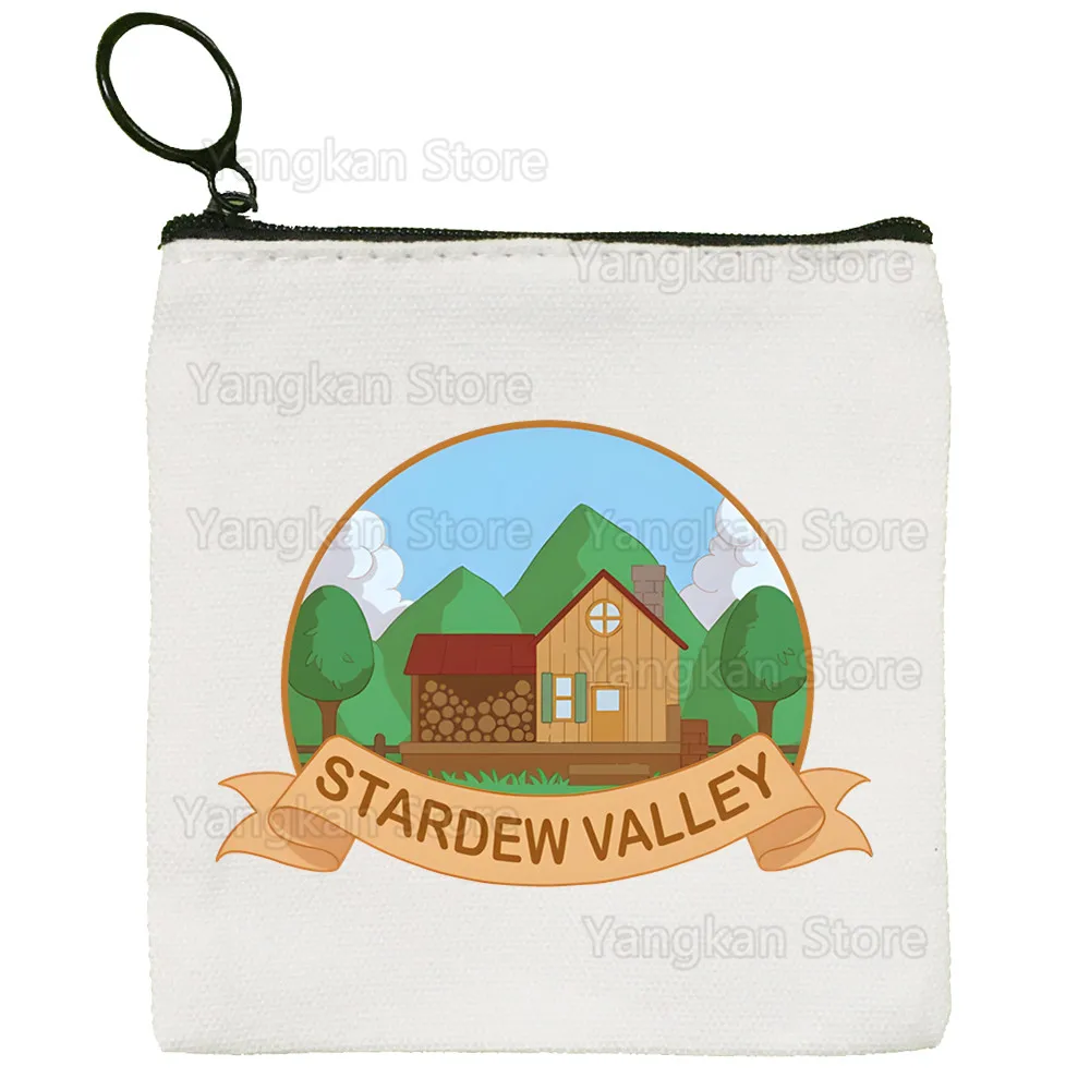 Stardew Valley Pure Cartoon Coin محفظة أنثى صغيرة قماش الفن لطيف مفتاح القضية محفظة نسائية للعملات المعدنية محفظة الطالب