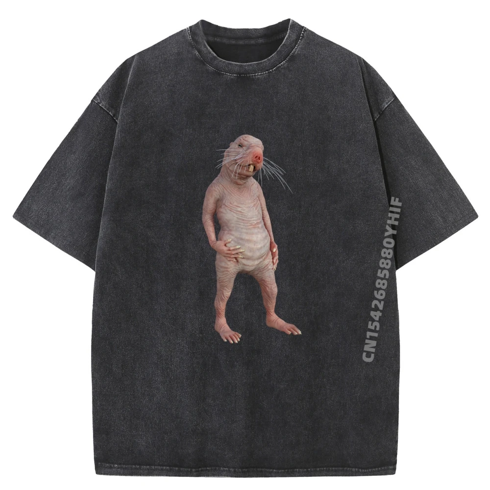 

Футболки с графическим рисунком Live Weird Забавная футболка с обнаженным кротом Футболки с принтом в стиле хип-хоп Мужские топы и футболки Уличная стираная рубашка