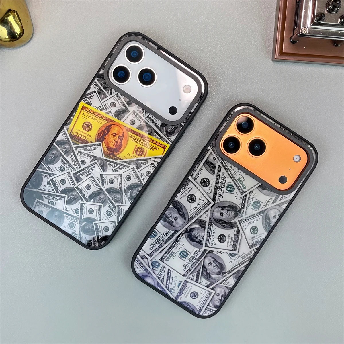 

Креативный чехол для телефона с беспроводной зарядкой для iPhone Air 11, 12, 13, 14, 15, 16, 17 Pro Max, съемный прочный магнитный чехол для денег и доллара