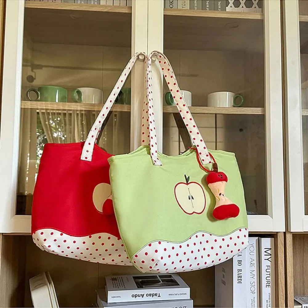 

Small Message Bag Fruits Shoulder Bag Harajuku Solid Color Funny Handbag Casual Zipper Pouch Nylon Tote Bag Male