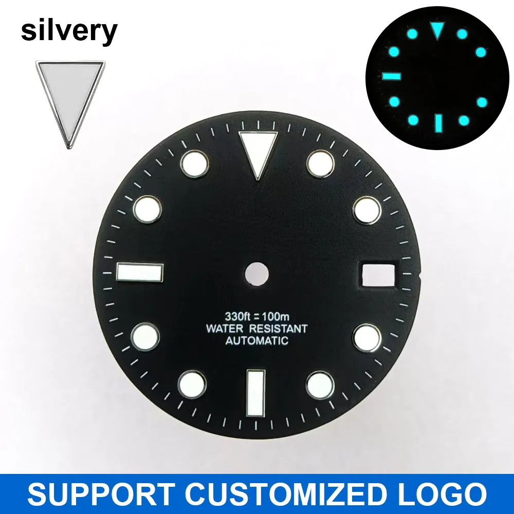 28,5-mm-Zifferblatt geeignet für NH-34/35/36 Uhrwerke, GMT-Leuchtzifferblatt, individuelle Anpassung von Logo/Namen, DIY-Zifferblatt-Uhrenteile – Detail 9