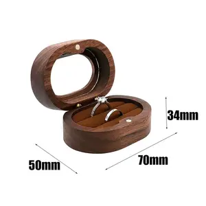 Kotak Perhiasan Kayu Oval Kotak Display Cincin Kekasih Wanita Tempat Penyimpanan Cincin Pasangan Pernikahan Pertunangan Kotak Manik-manik Hadiah Cinta 12 etalase kayu penjualan terbaik - №
