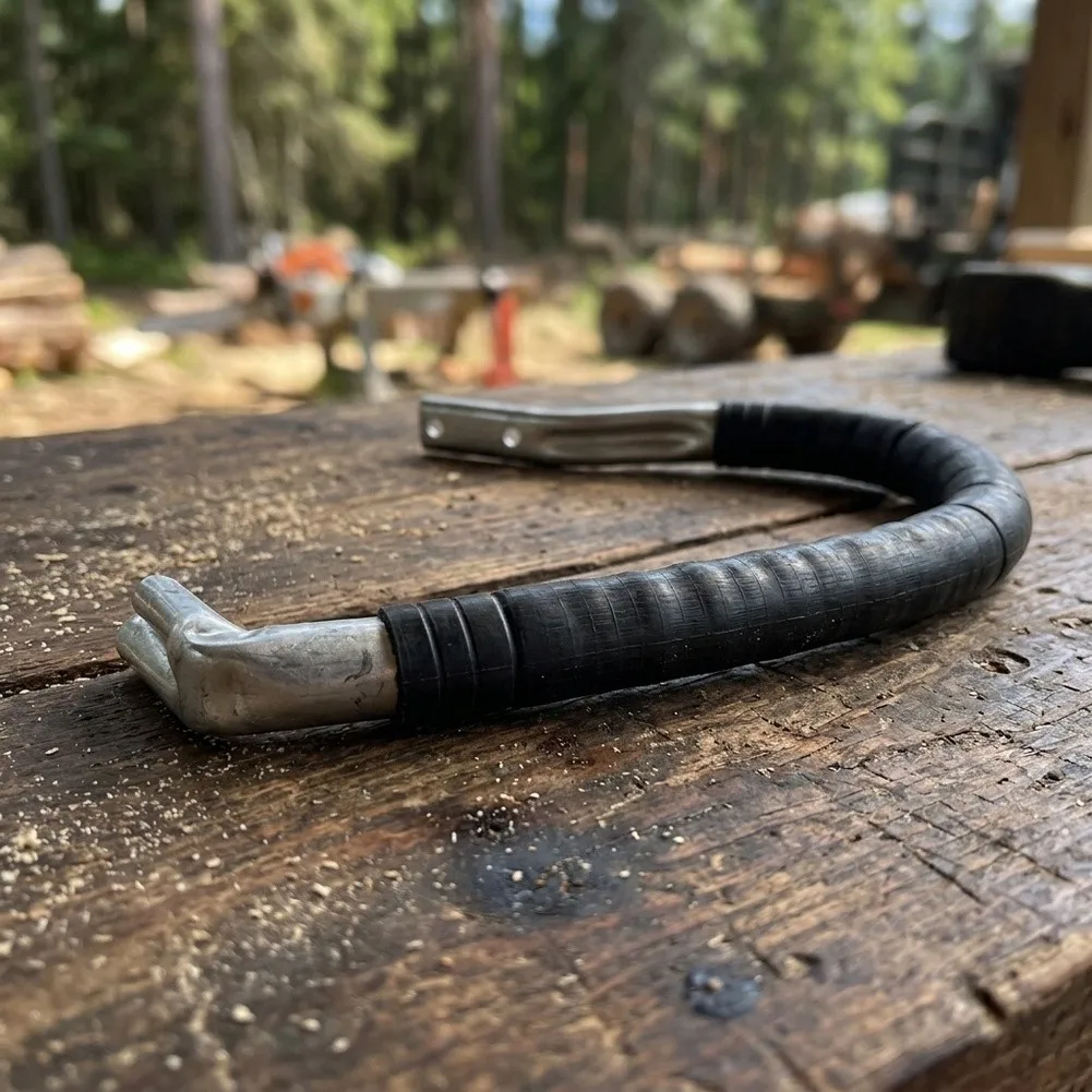 For Logging Work Black silver Replacement Handle Alloy Construction Ergonomic Design Lightweight Build Comfortable Grip