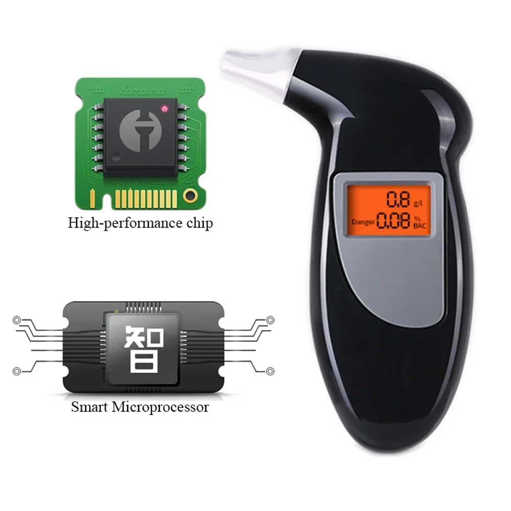 1PC Accurate Portable Alcohol Tester Blowing Tester Respirator Car and Home Dual-use Equipment