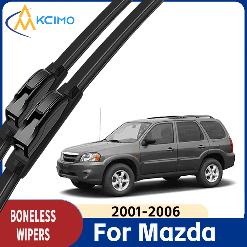 

All Season Windshield Wiper Blades for Mazda Tribute EP 2001-2006 Windscreen Wiper Soft Rubber Quiet Wiper Blade Car Accessories