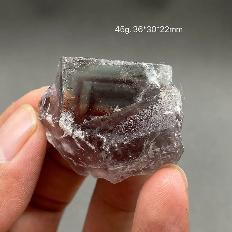 

100% натуральный фиолетовый ступенчатый окно, кластер флюорита, образцы минералов, уровень, коллекция Stones Gem