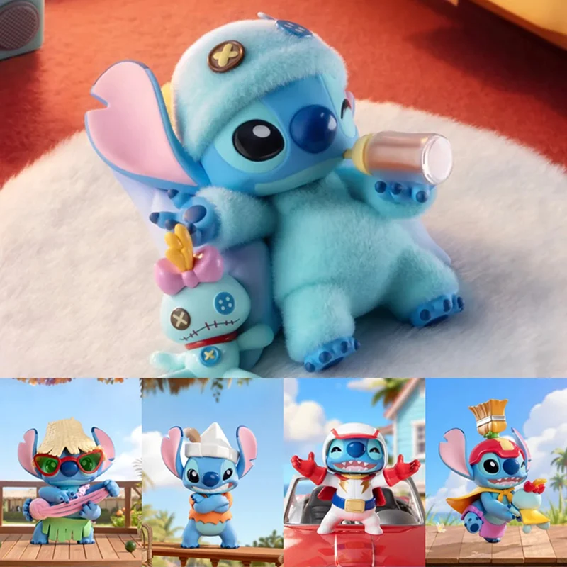 

NEW Disney Stitch Dress Up Show Series Blind Box Vinyl Face Doll Anime Figures Desktop Ornaments Model Mystery Box Toys Gift