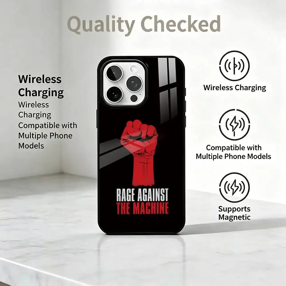 Powerful R-Rage A-Against  Phone Case For iPhone17,16,15,14,13,12,11 Plus,Pro Magnetic Supports Magnetic Wireless Charging