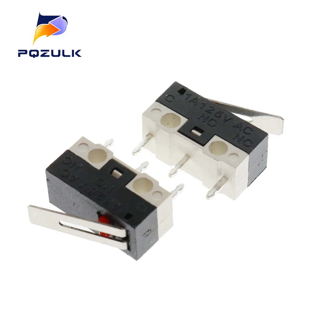 20 szt. AC 125 V 1A SPDT 1NO 1NC Chwilowy mikroprzełącznik z długą dźwignią zawiasu