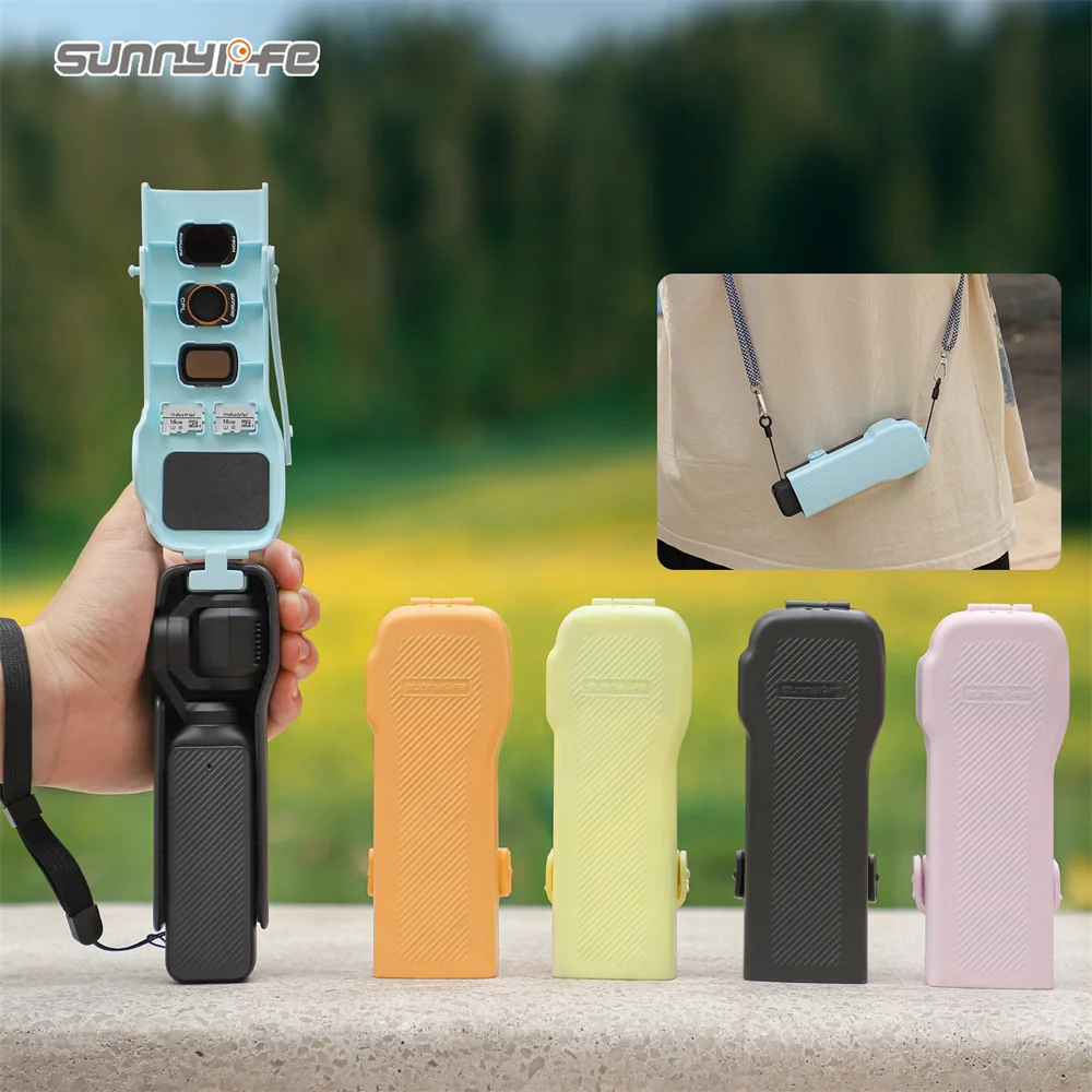 Sunnylife For DJI Osmo Pocket 3 Protective Case Camera Lens Screen Protector Anti-fall Flip Cover Quick Release Case Accessories