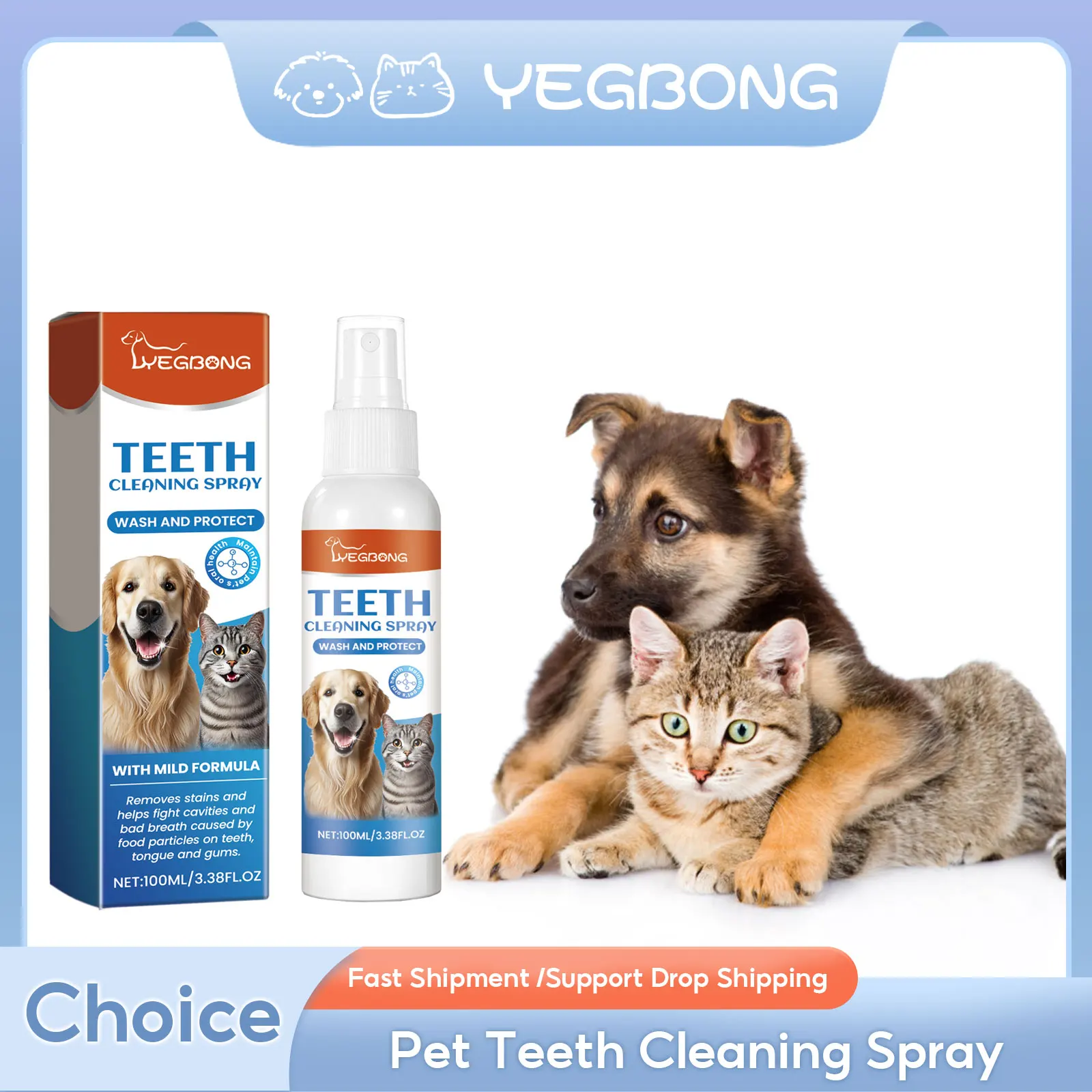 

Pet Oral Cleaning Liquid Tooth Stain Cleaner Oral Deodorizing Tartar Removal Bad Breath Cat Mouth Fresh Dog Dental Care Cleaner