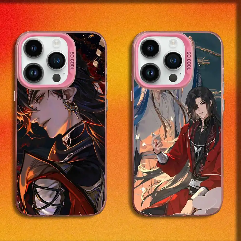 

Animation H-Heaven O-Officials Blessing Phone Case For iPhone 17,16,15,14,13,12,11,Pro,Max,Plus,E,SE4,Air,Mini Pink IMD Box