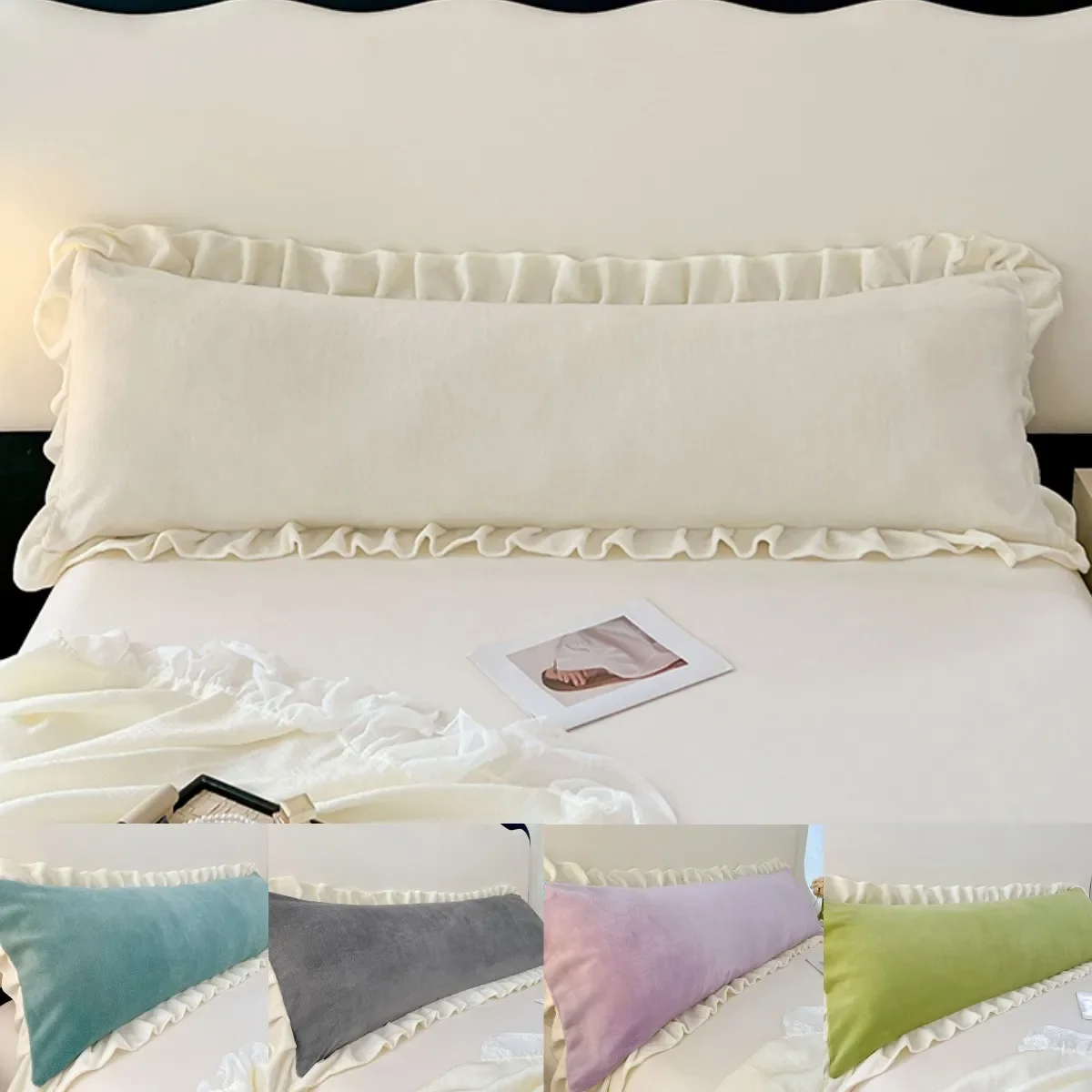 Winter Warm Flanel Pluche Fluwelen Lange Kussensloop Kussensloop Lange Bank Gooi Paar Huidvriendelijke Gezellige Warmte Gooi Covers