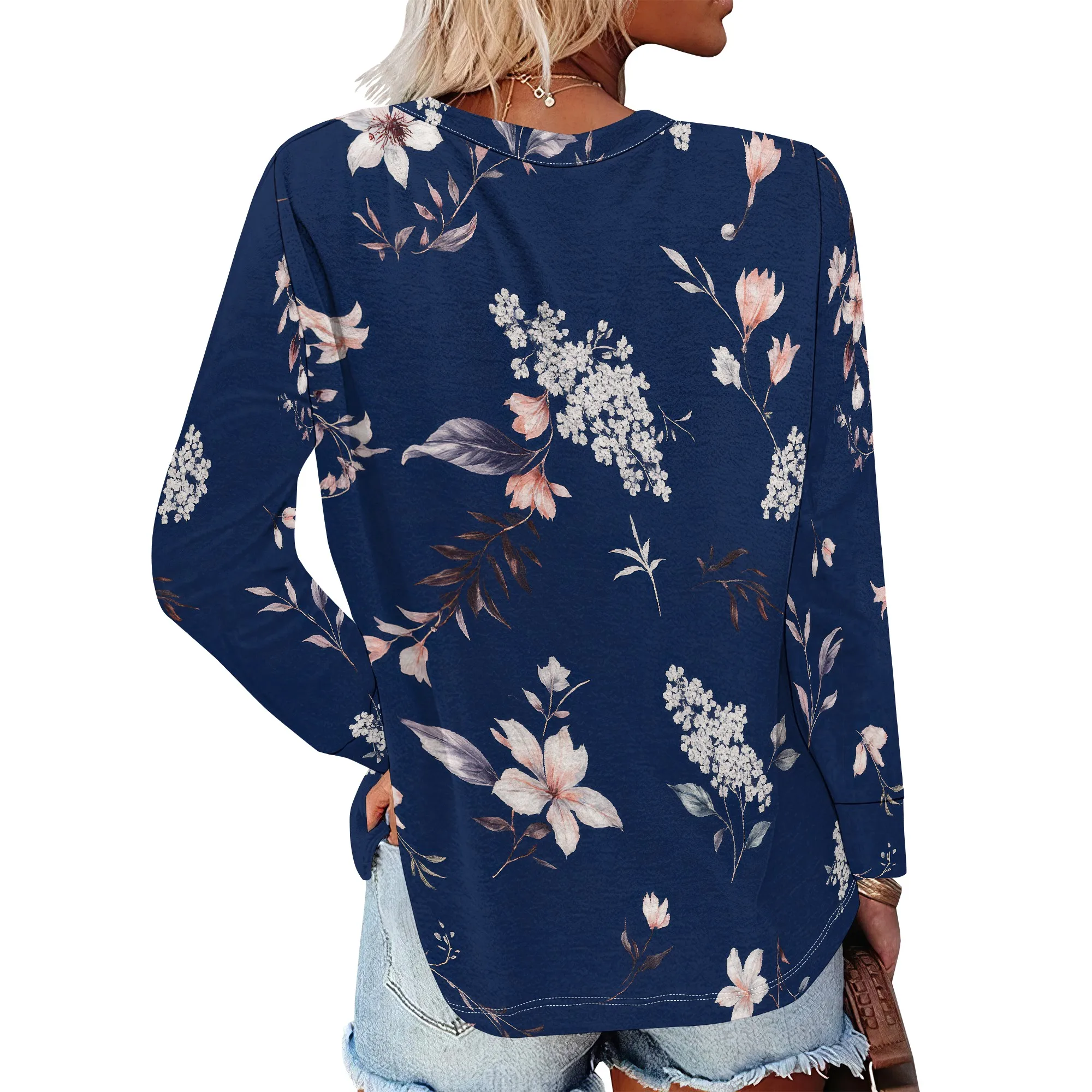 Long Sleeve Shirts for Women Fall Tops Dressy Casual Print Blouses Tunic Tops for Leggings