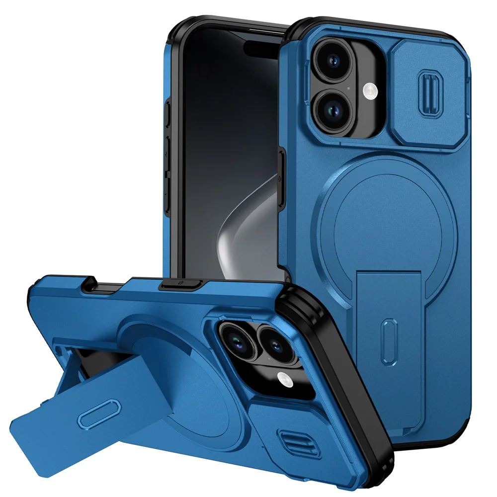 Stoßfeste, faltbare Handyhülle mit magnetischem Ständer für iPhone 18 17 16 15 14 13 12 11 Pro Max Air 16E, Vollschutz für die Kameralinse. – Detail 15
