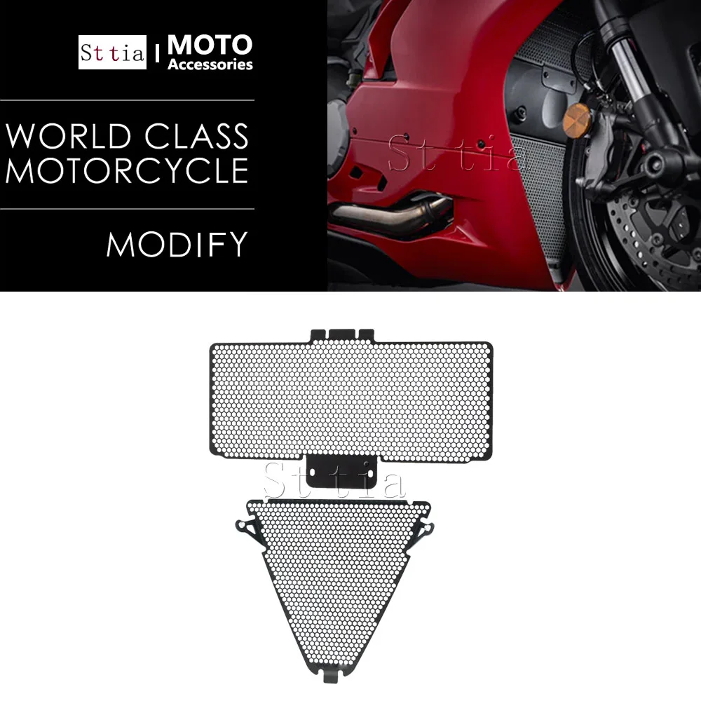 

Motorcycle Radiator Grille Guard Covers Oil Cooler Cooling Radiator Shield Protector For DUCATI Panigale 1299 1199 959 899 V2