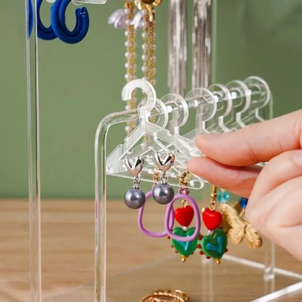 Jewelry Organizer 16pcs Hangers Shaped Jewelry Holder Detachable Acrylic Dangle Earrings Display Racks Stable Transparent
