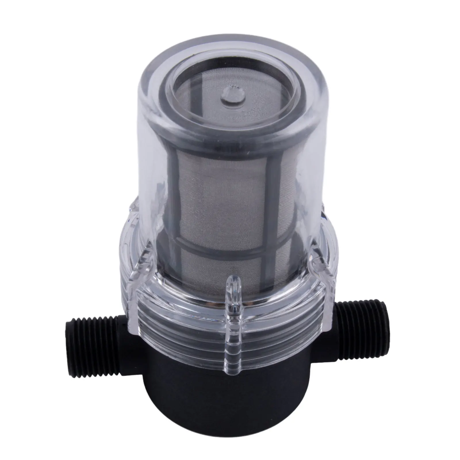 Water Filter Filter 4-point Interface 80 Mesh Black Cleaned Durability For Garden Irrigation Pipe Front Plastic