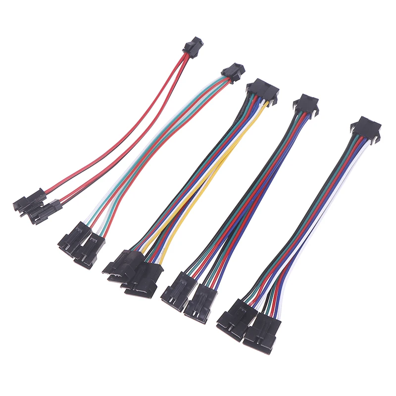 2Pin 3Pin 4Pin 5Pin 6Pin LED الفاصل موصل JST SM ذكر أنثى سلك كابل ل WS2812 WS2811 SK6812 RGB RGBW Led قطاع
