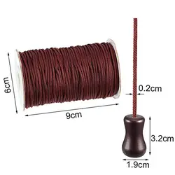 1.8 mm × 100 Yards/Roll Braided Lift Shade Cord - Brown Polyester Shade Blinds Pull String Rope for Aluminum Blinds Windows, Rom