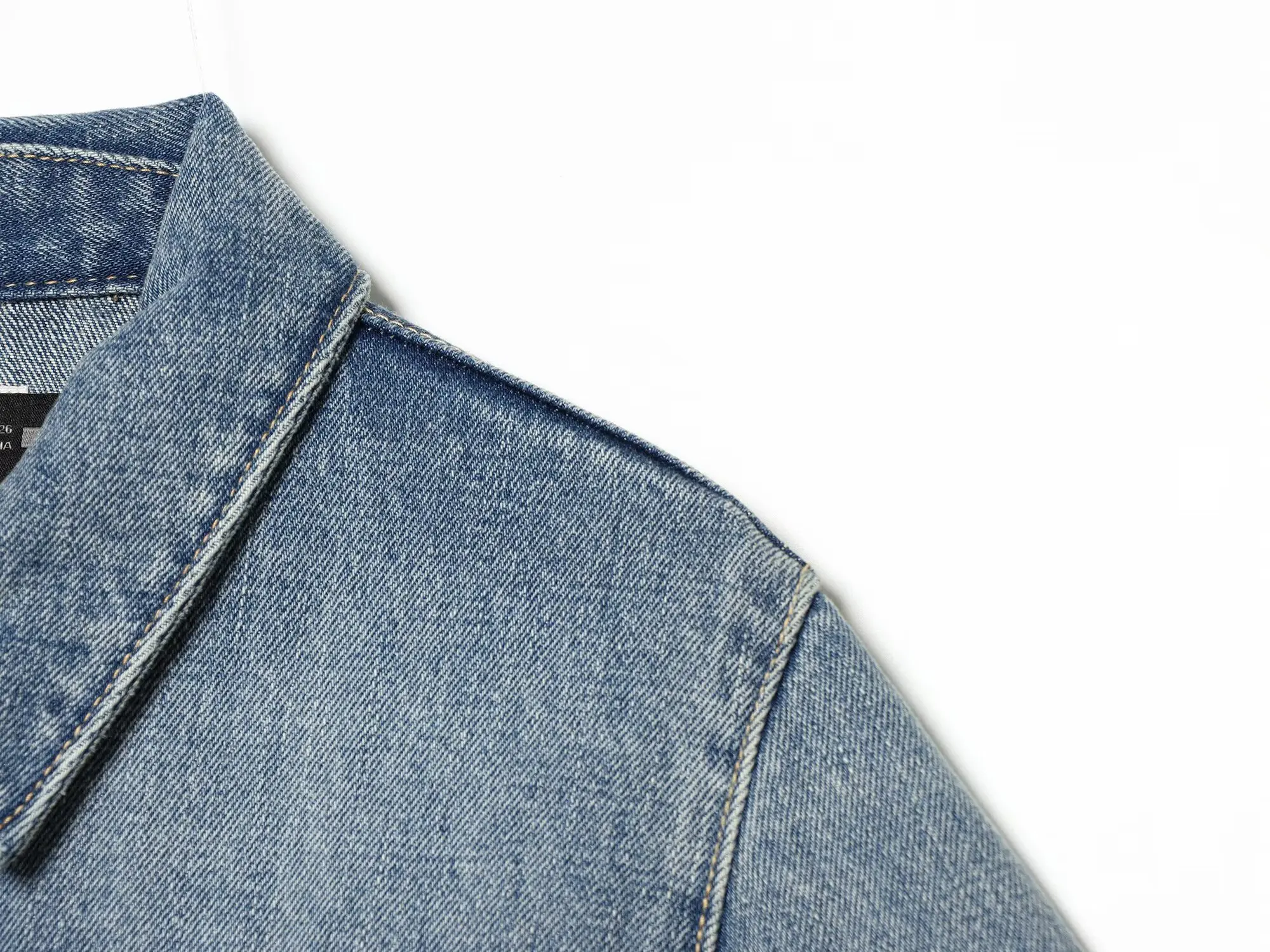 Schicke kurze Jacke für Damen, lässige Kurzarm-Jeansjacken, neue sommerliche dünne einreihige Jeans-Oberbekleidung, Damenkleidung – Detail 4