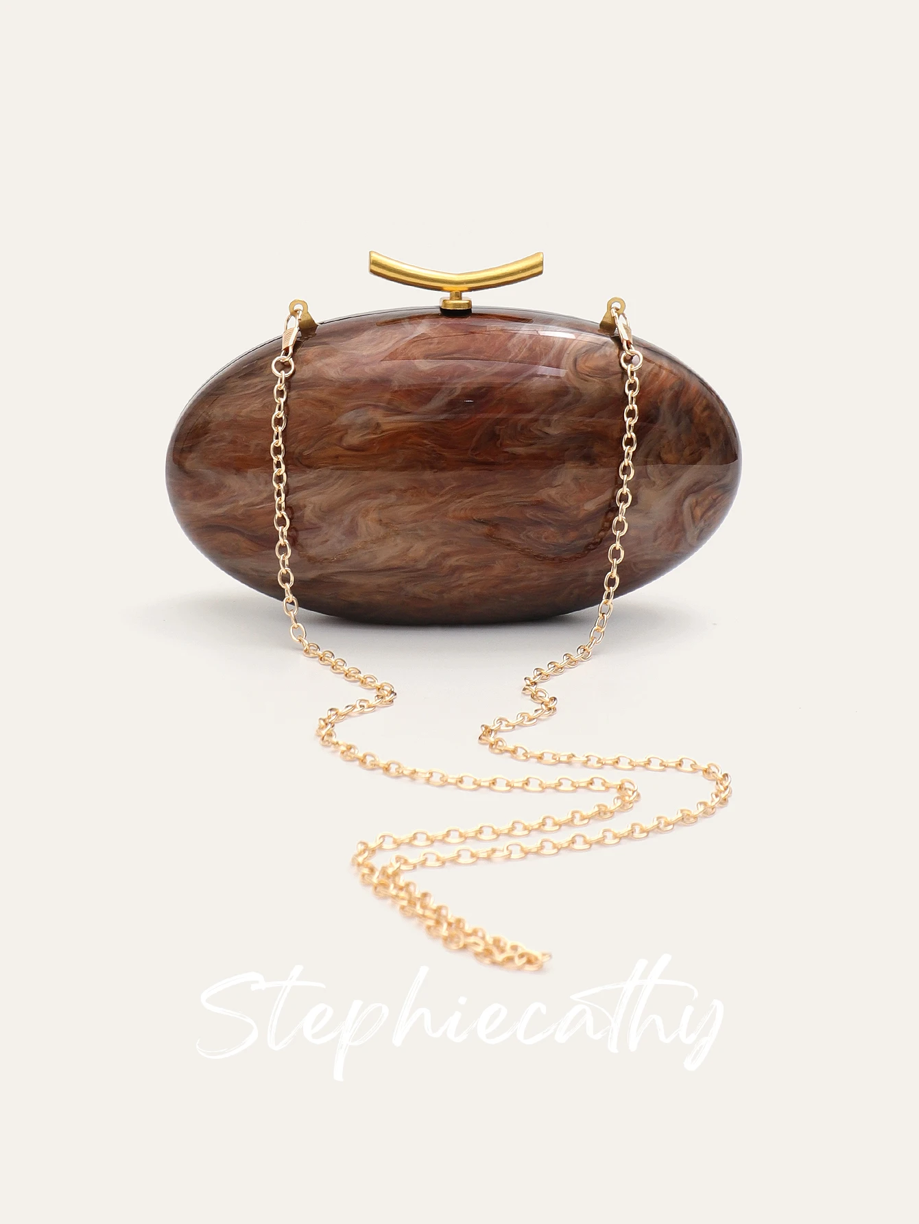 

SC Women's Evening Bag Elegant Fashion Acrylic Clutch Magnet Closure Chain Handbag Wedding Bride Purse Banquet Dinner Party Gift