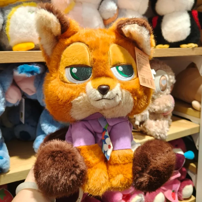 Miniso zootopia brinquedo de pelúcia dos desenhos animados-coelho macio judy raposa nick kawaii almofada ideal crianças presente de aniversário animal de pelúcia colecionável