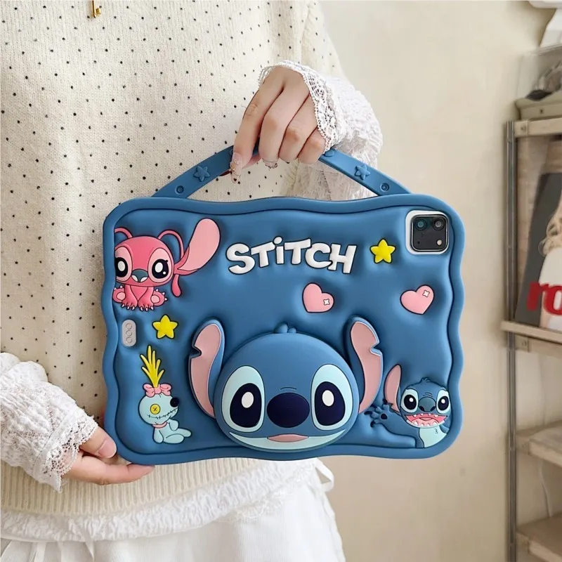Cute 3D Cartoon Stitch Case For HUAWEI Honor X8A 11inch Honor X9 11inch Kawaii Kids Shockproof Anti-drop Tablet Protective Case