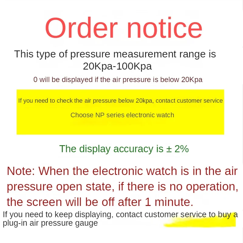 High Precision Spray Gun Pressure Regulating Gauge Electronic Air Pressure Gauge Digital Display Meter Inflatable Air Compressor