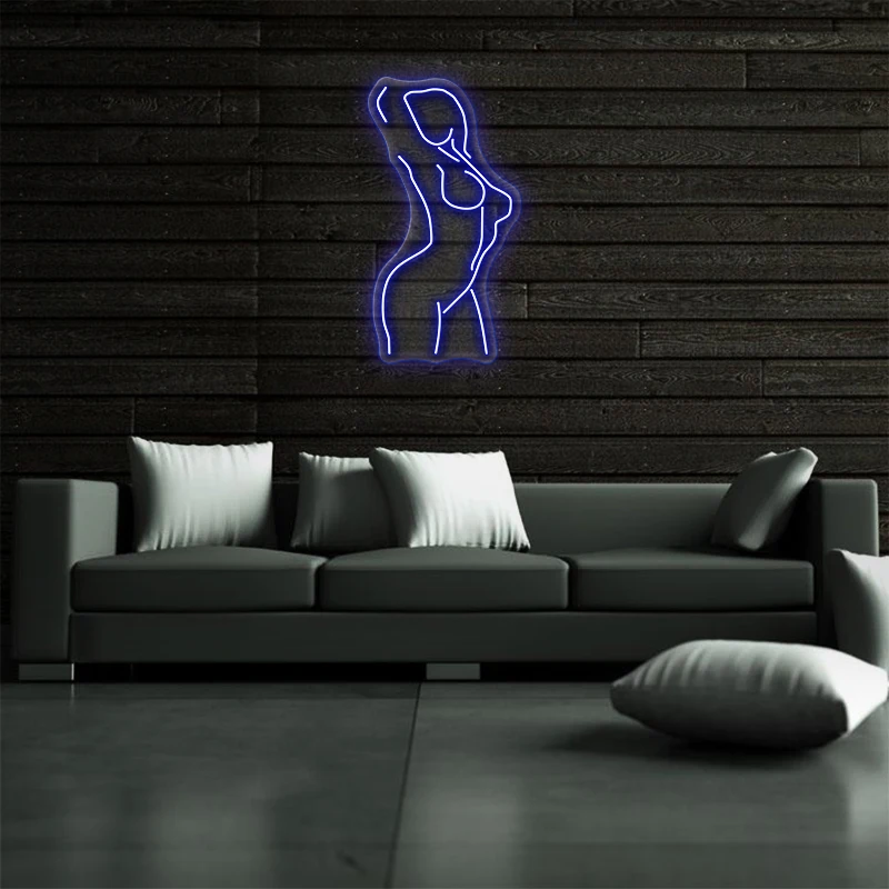 Nude girl LED neon light net red atmosphere interior decoration high-quality materials LED neon light