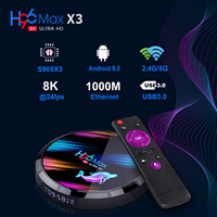 H96MAX X3 Android 9.0 TV Box Amlogic S905X3 Quad core 4GB 64GB 5G Wifi 1080p 8K Media player X3 Smart Set Top Box