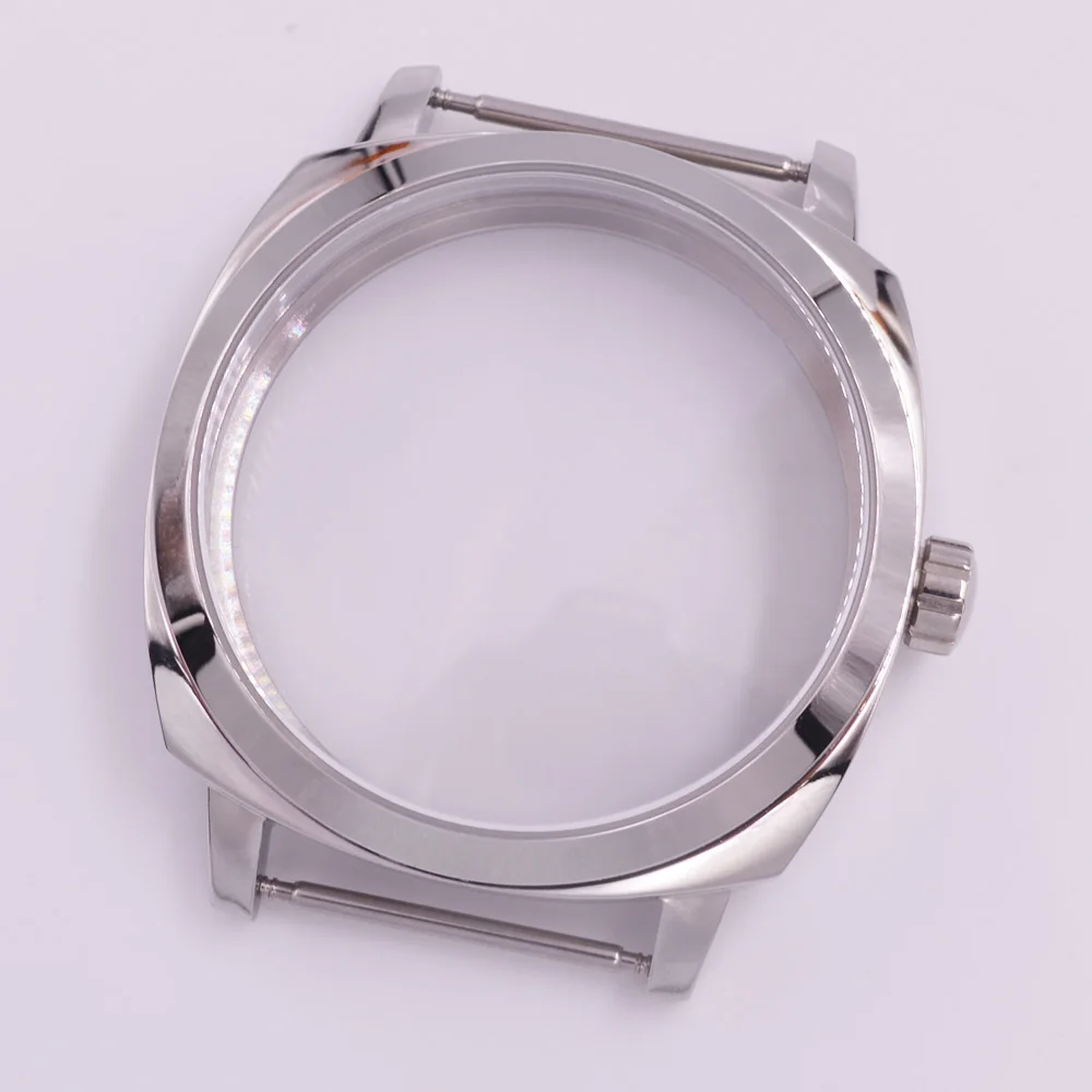 Men's Manual Mechanical Watch Case 42mm Silver Watch Case Fit 6497 3600 Series Manual Winding Movement